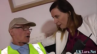 Face spunked older brit